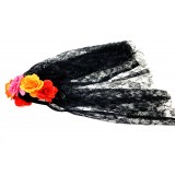 CTH148- Day of Dead Rose Veil
